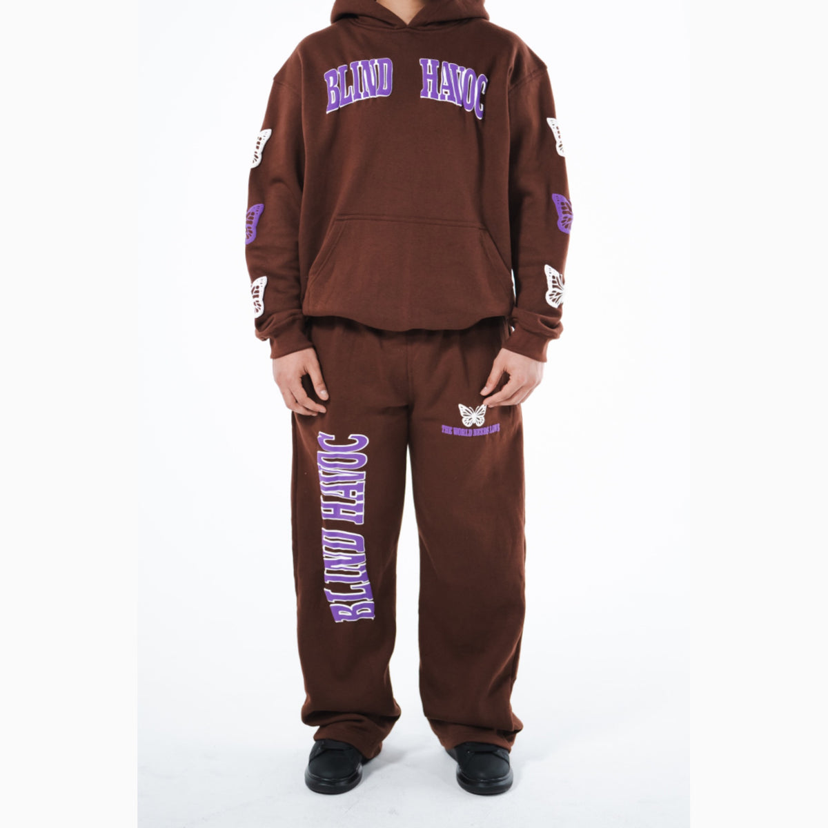 The World Needs Love Sweats [Brown]