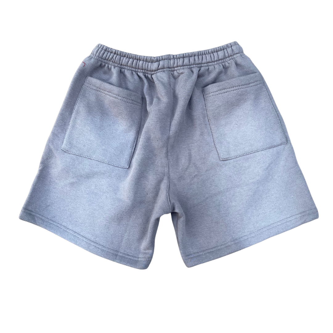 Puff print cotton shorts [Grey]