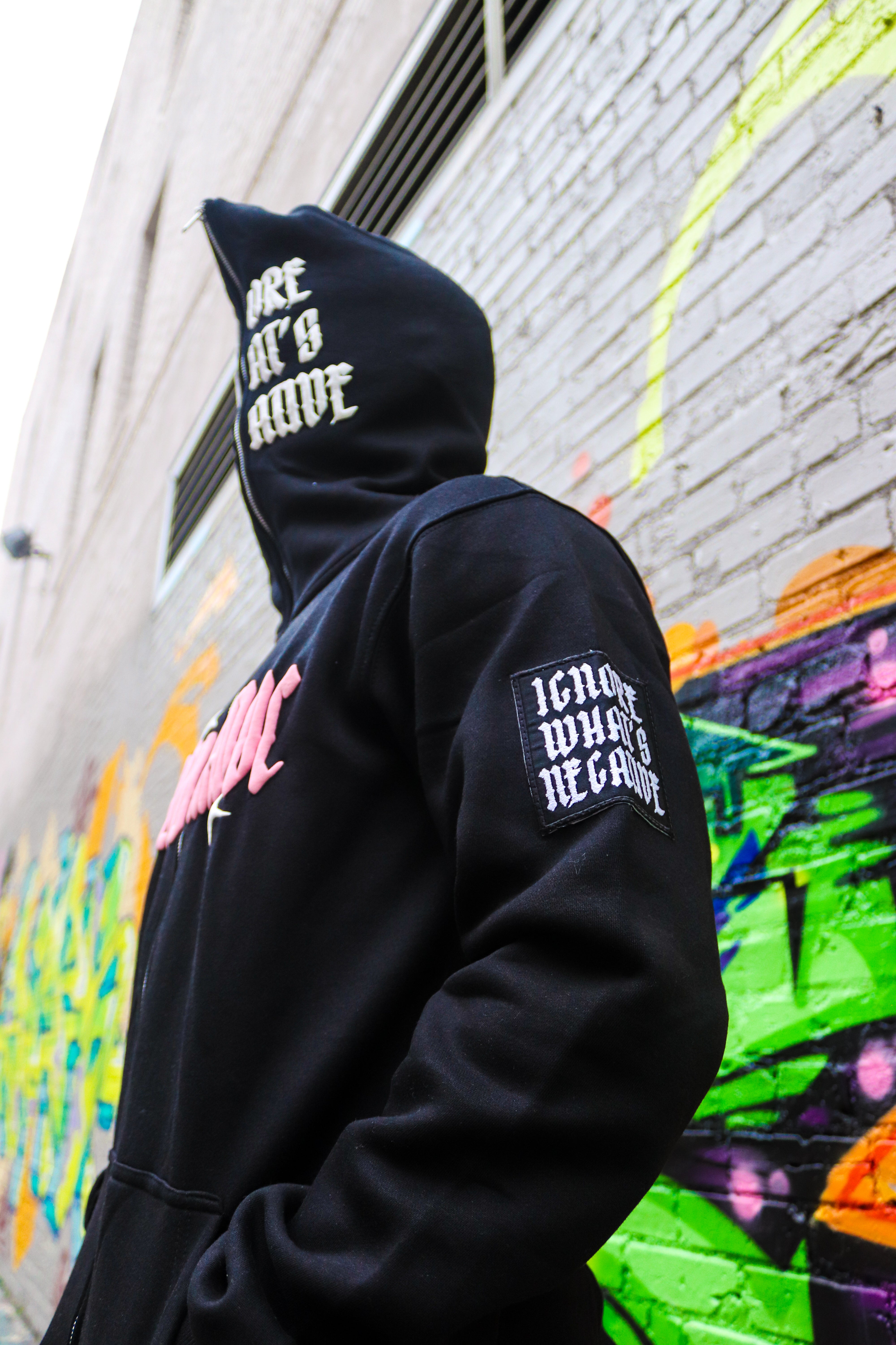 Limited Edition 'Ignore What's Negative Patch' Full Zip [Black & Pink]