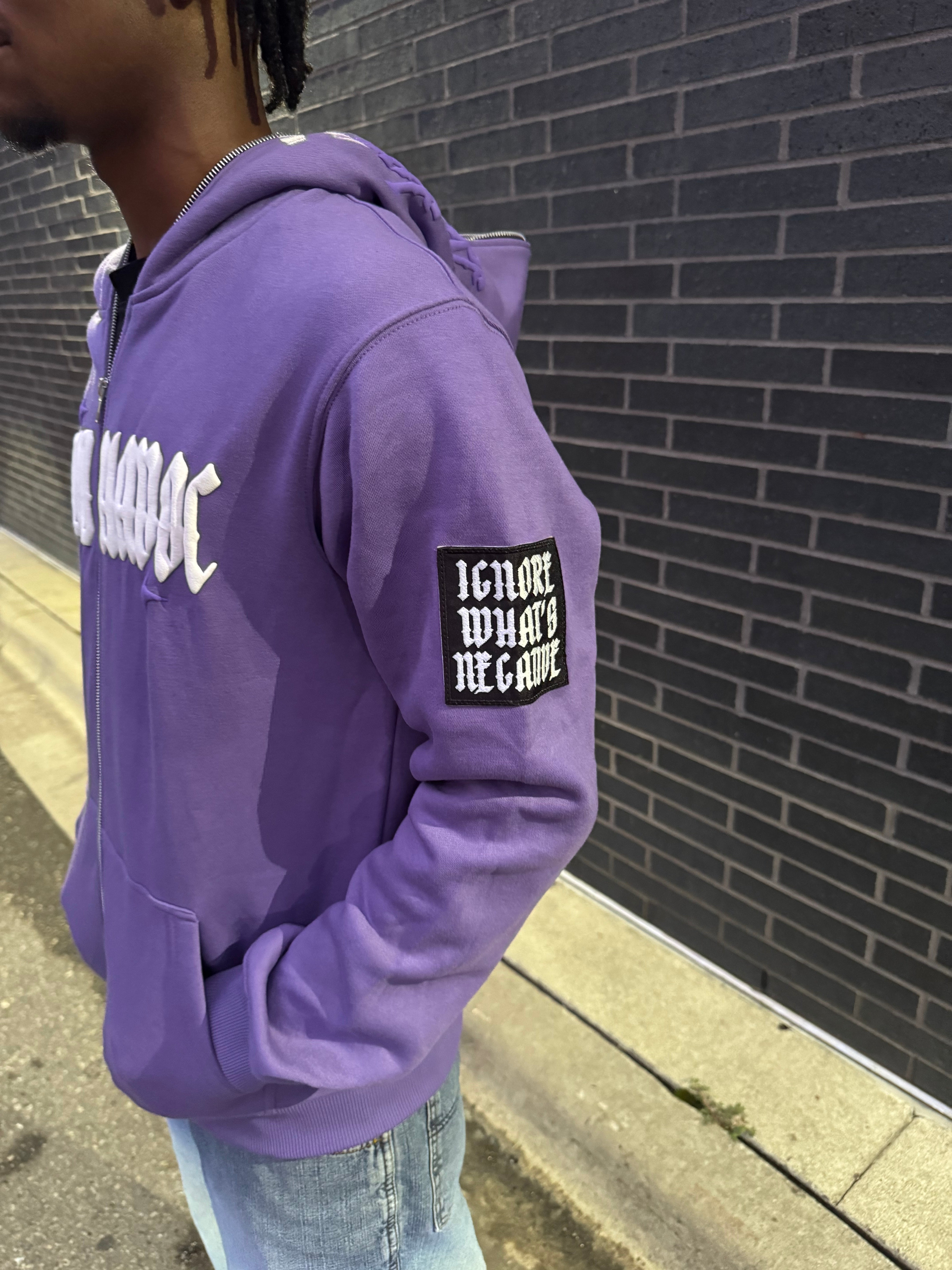 Limited Edition 'Ignore What's Negative' Patch Full Zip [Lavender]