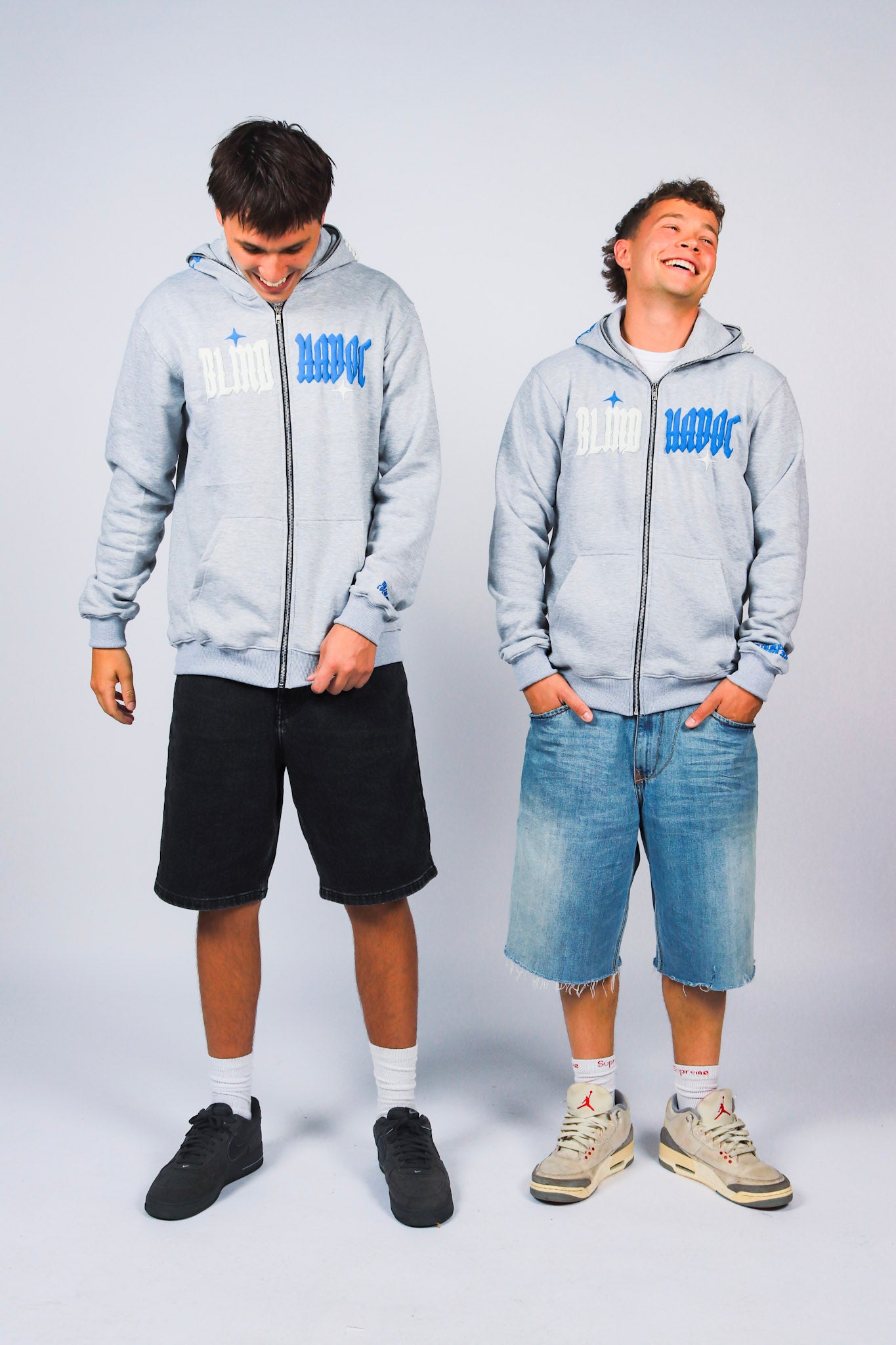 Color Rush Full Zip [Gray & Blue]