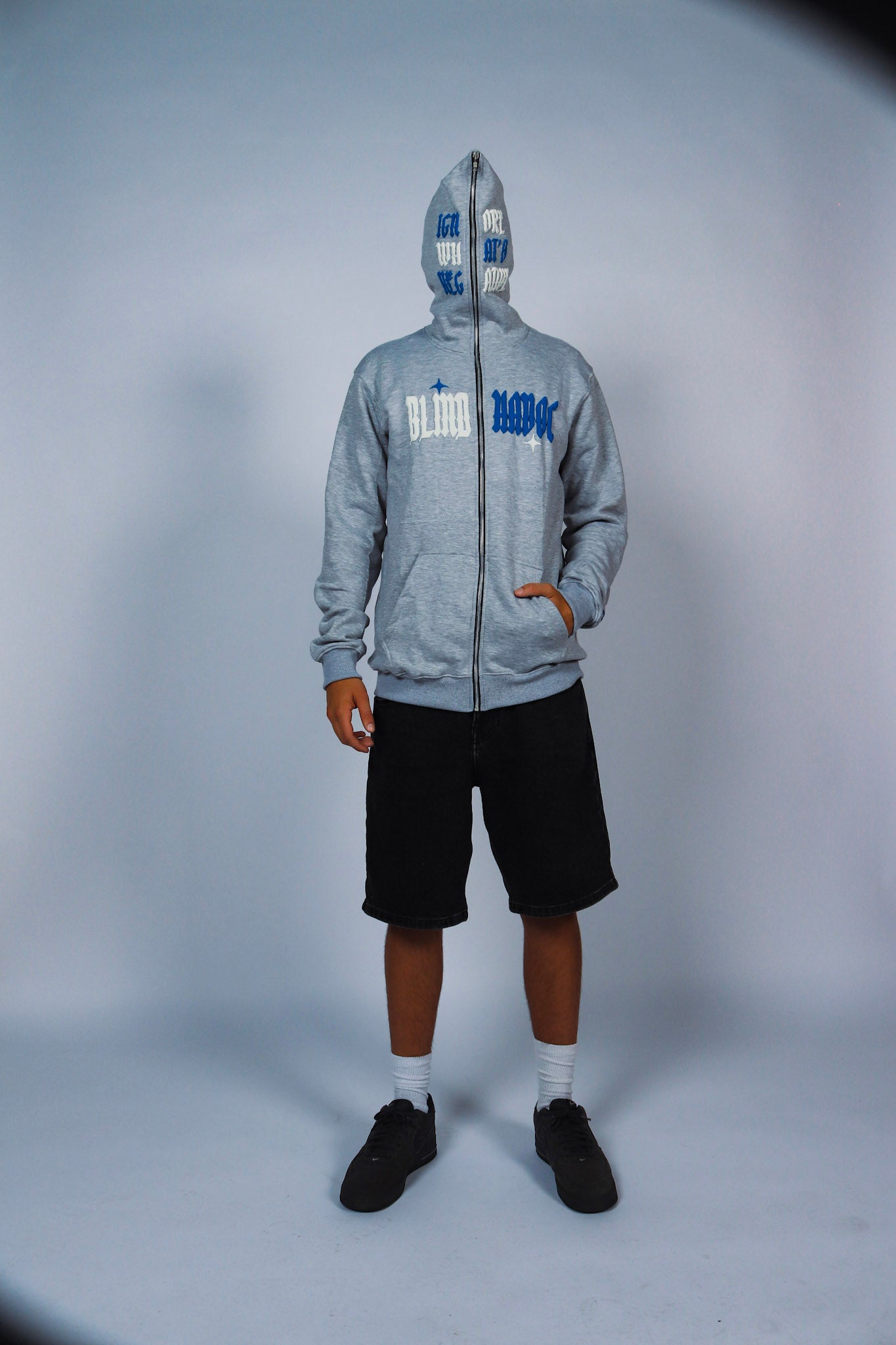 Color Rush Full Zip [Gray & Blue]