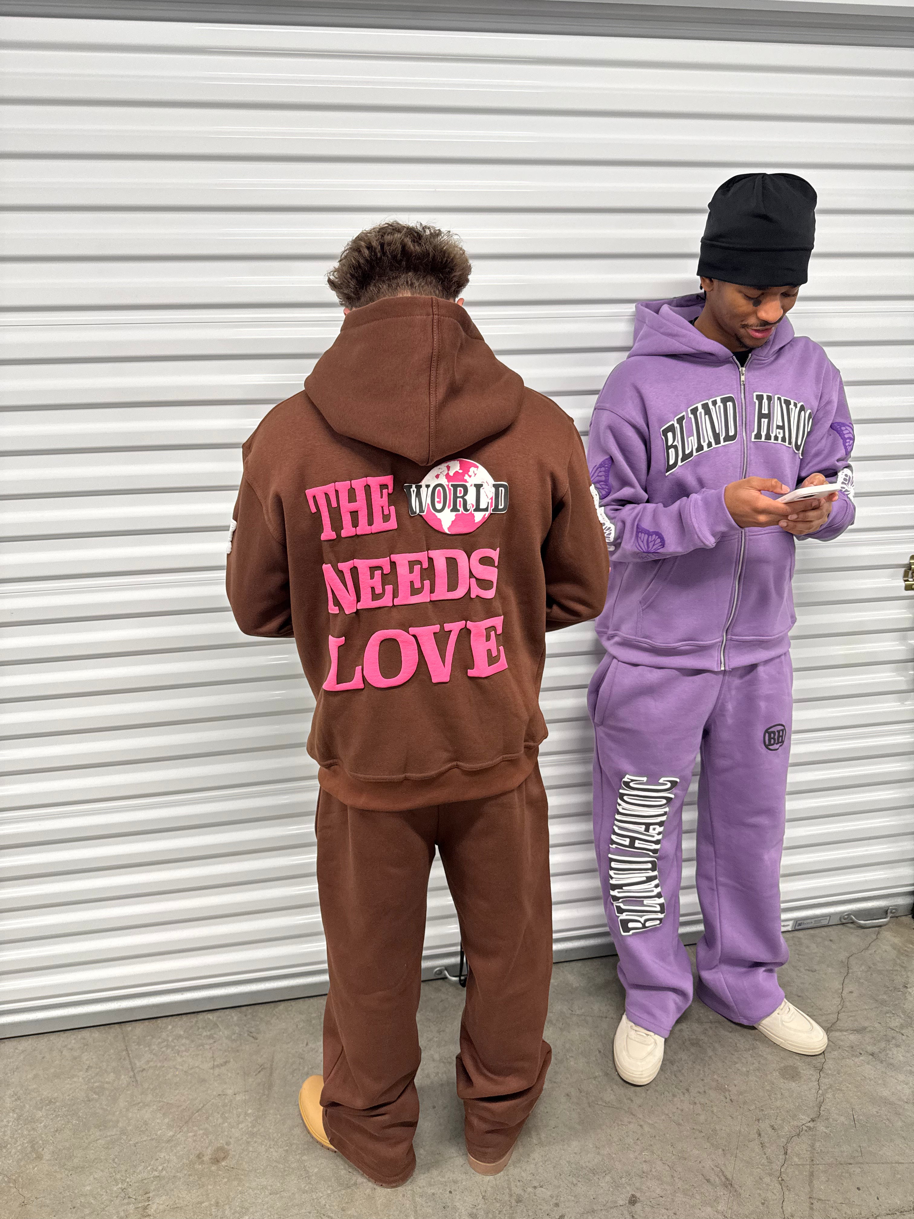The World Needs Love Hoodie [Brown]