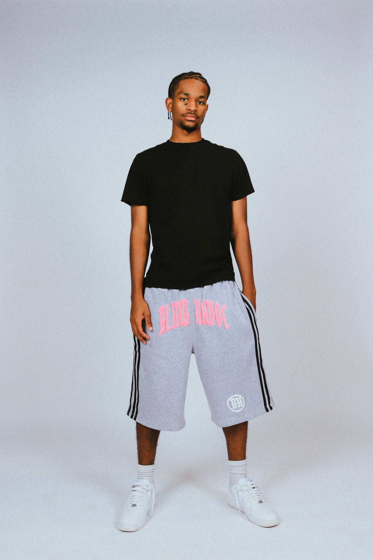 Blind Havoc Long Shorts [Gray/Pink]