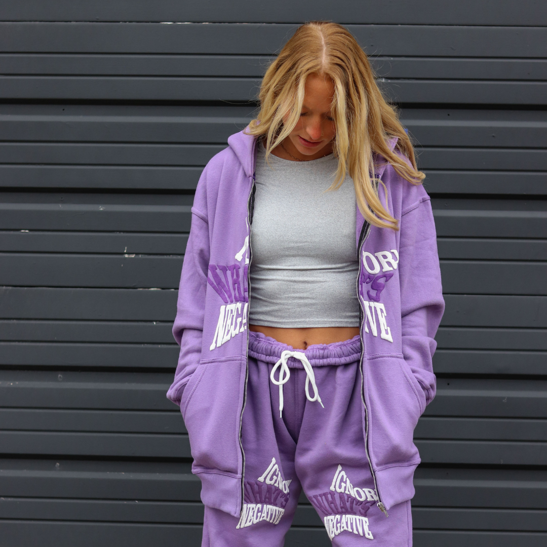 'Ignore Whats Negative' Star Zip up [Lavender]