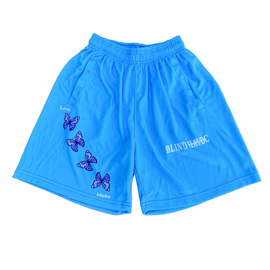 Love Over Hate Shorts [Light Blue]