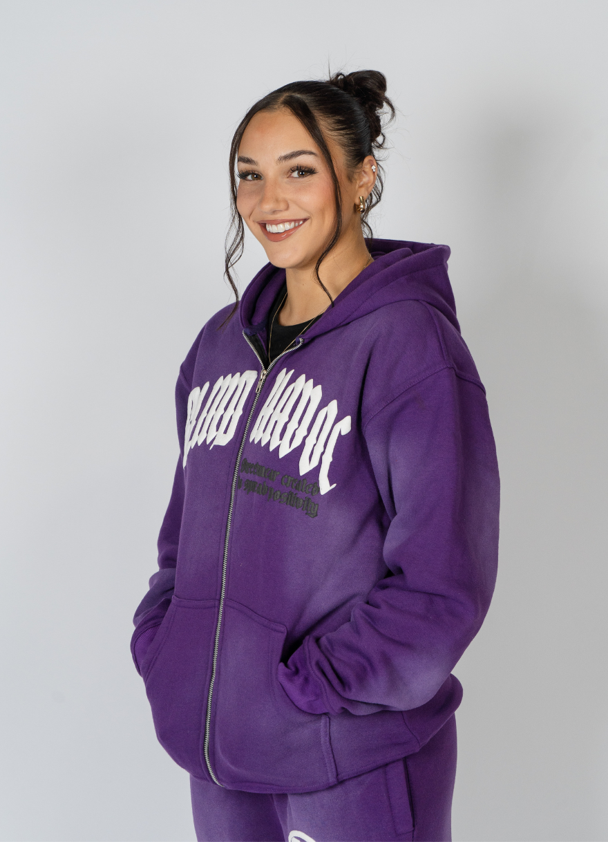 Sun Faded Zip-up [Purple]