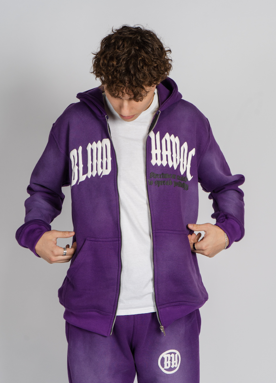 Sun Faded Zip-up [Purple]