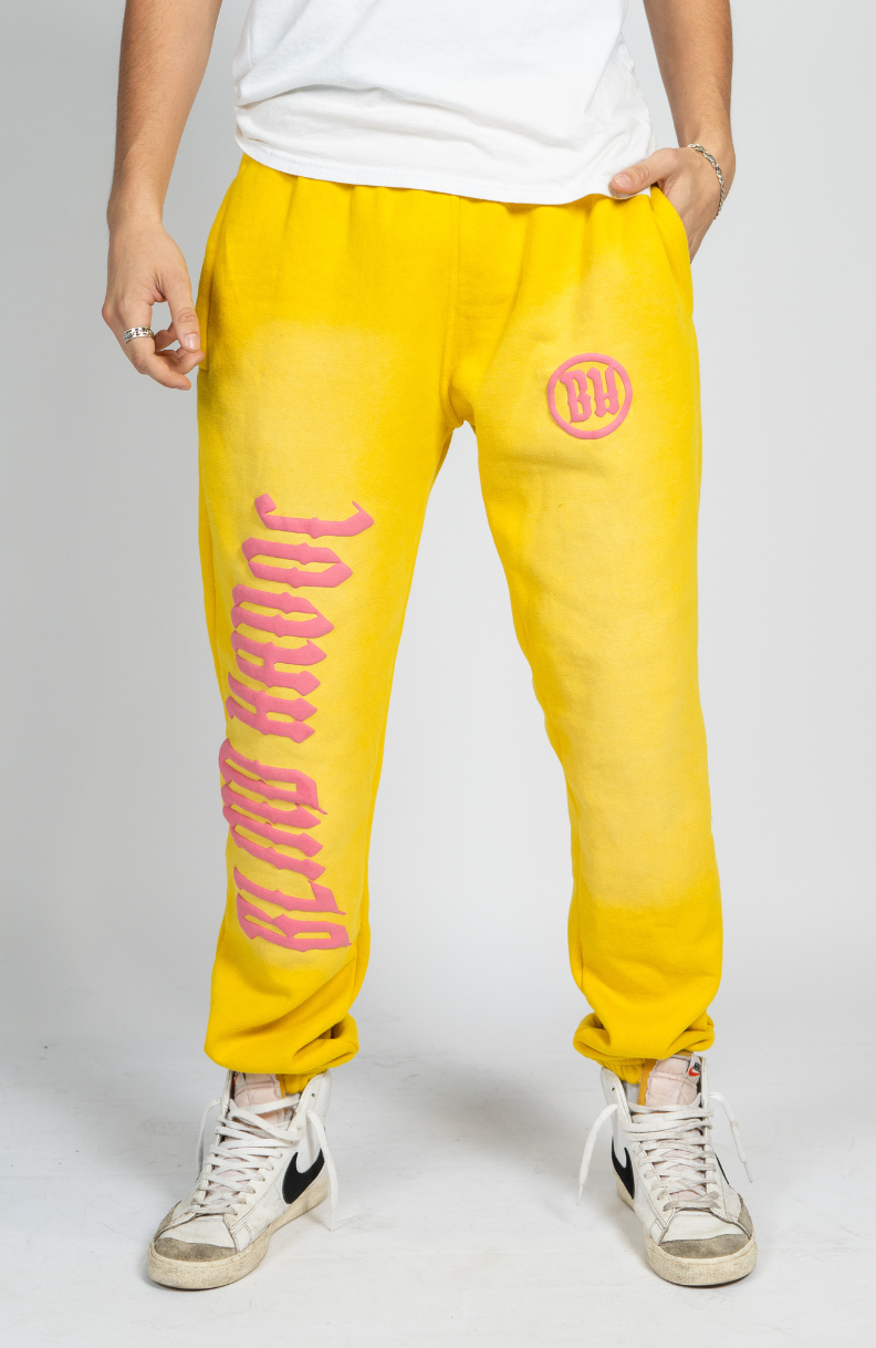 Sun Faded Sweats [Yellow & Pink]