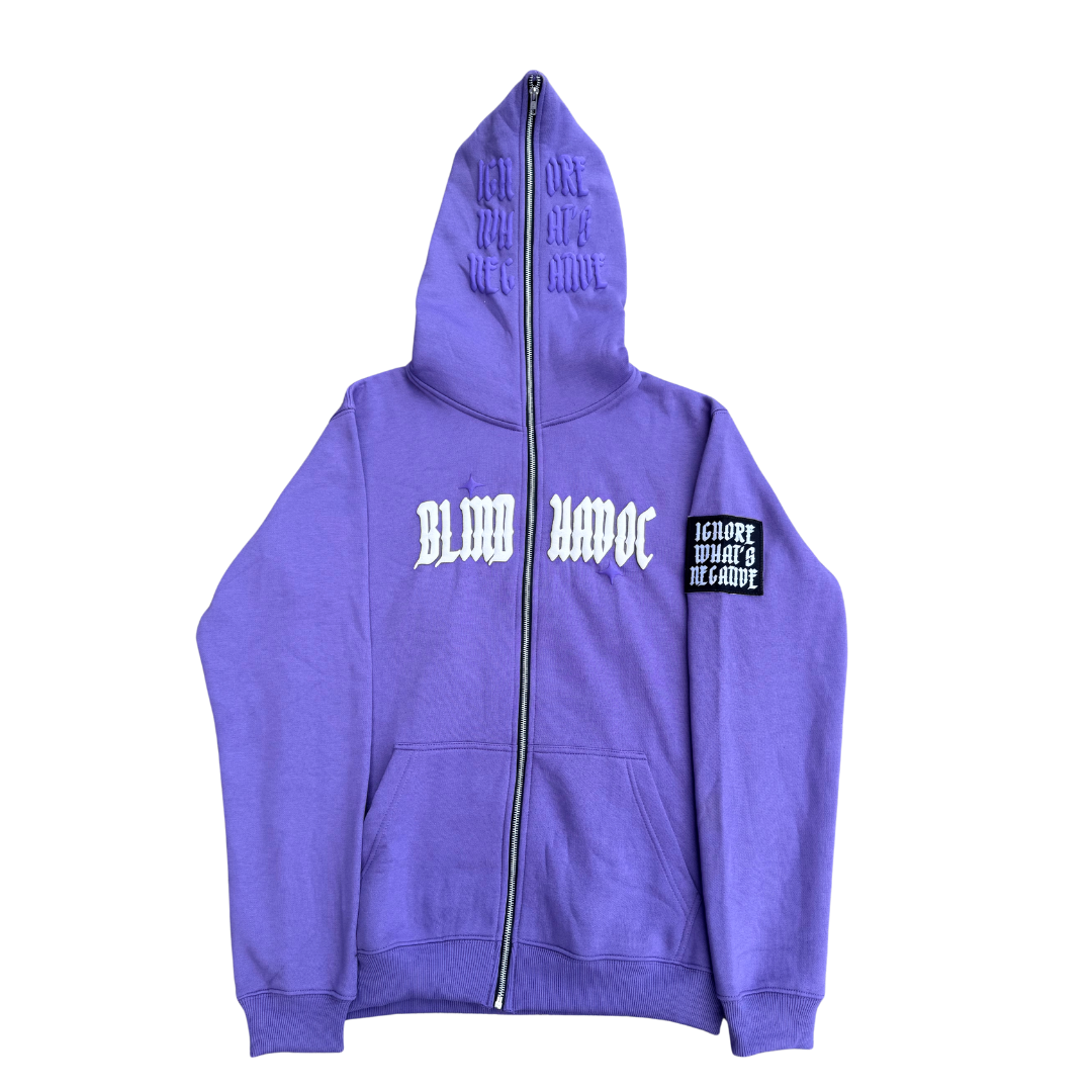 Limited Edition 'Ignore What's Negative' Patch Full Zip [Lavender]