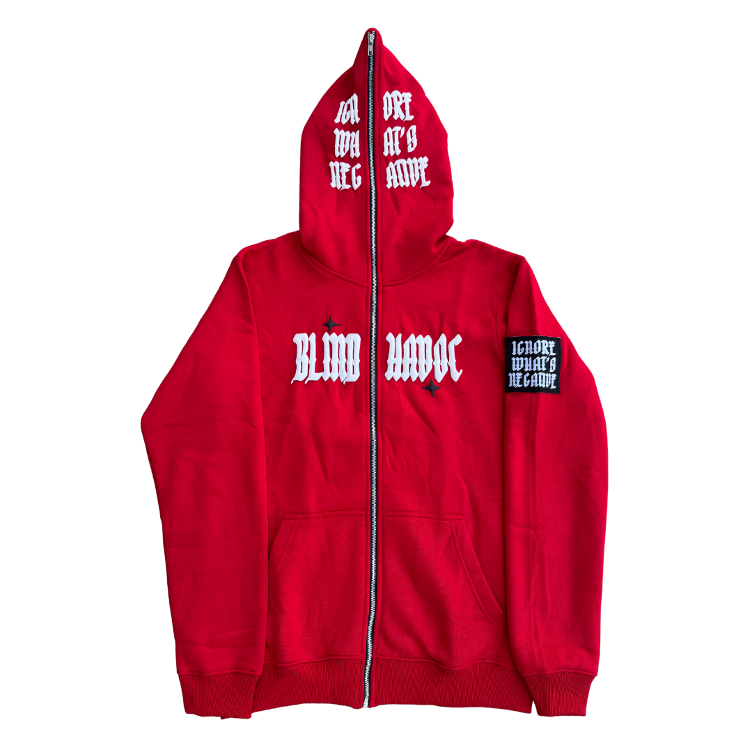 Limited Edition 'Ignore What's Negative' Patch Full Zip [Red]