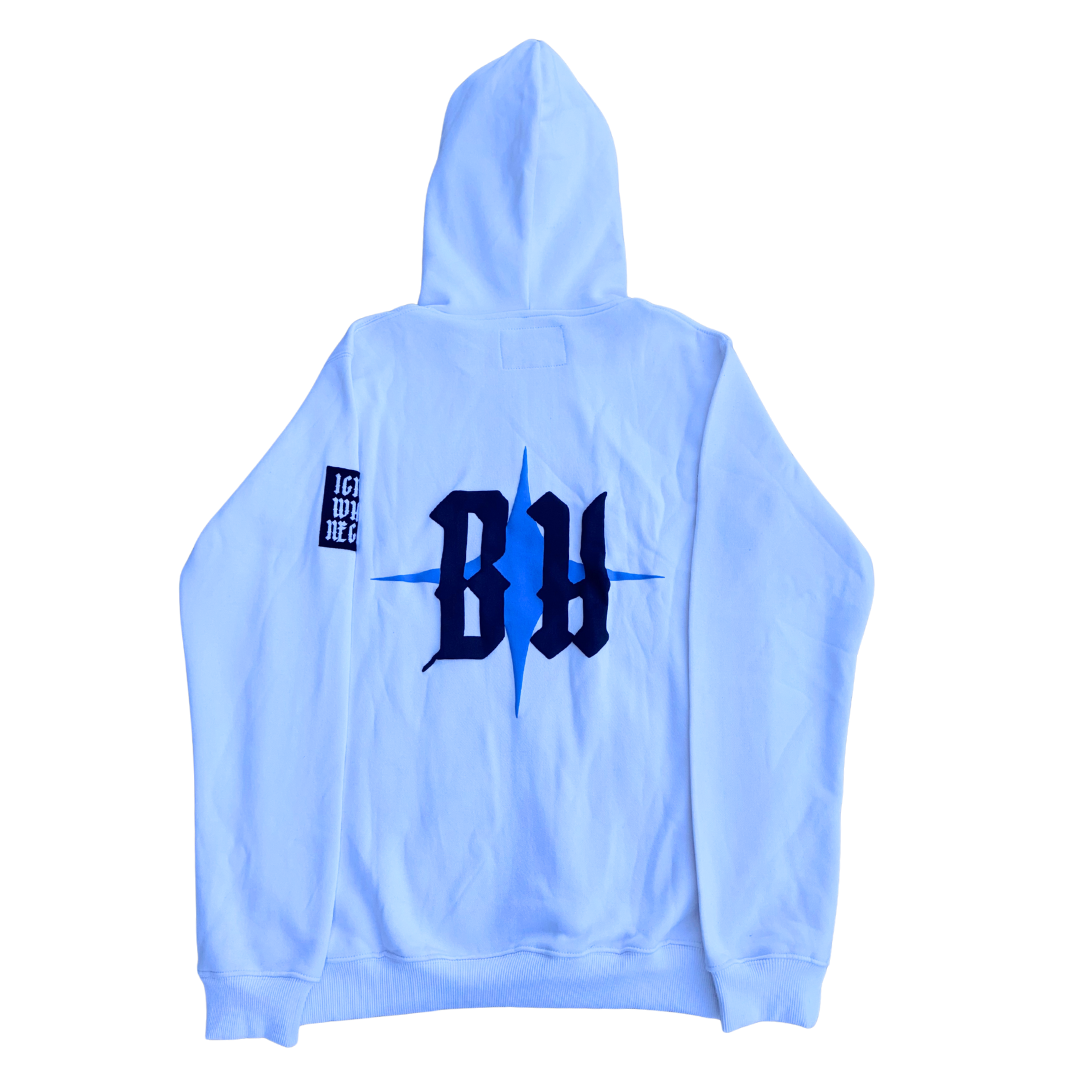 Limited Edition 'Ignore What's Negative Patch' Full Zip [White & Blue]