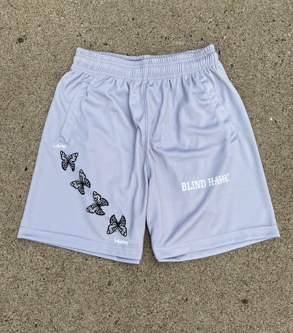 Love Over Hate Shorts [Gray]