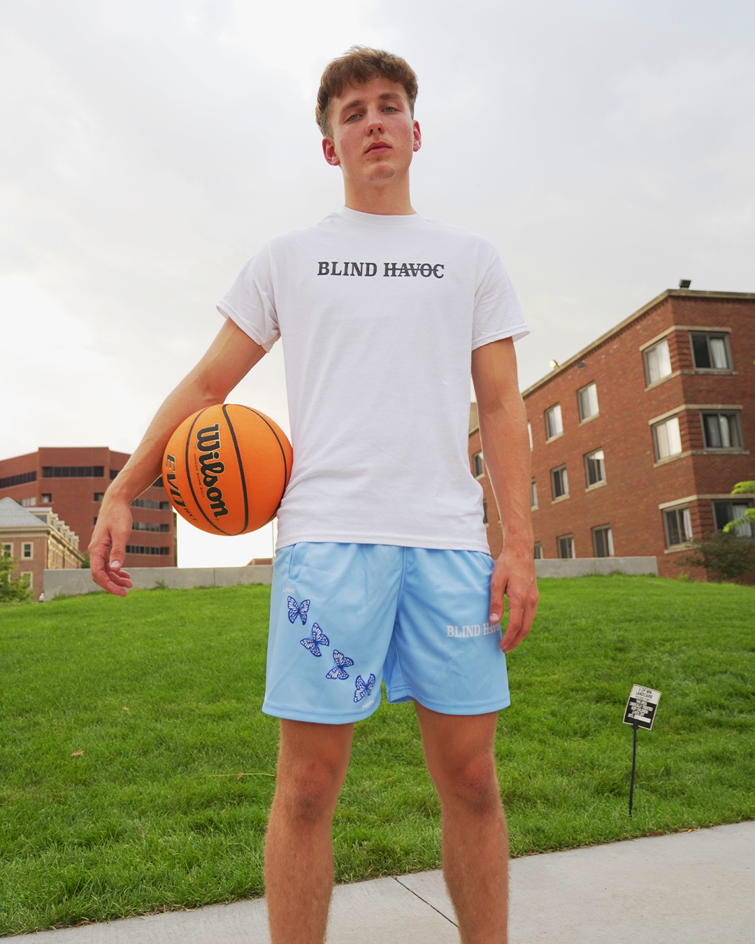 Love Over Hate Shorts [Light Blue]