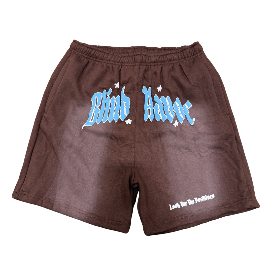 Blind Havoc Cotton Shorts [Brown & Blue]