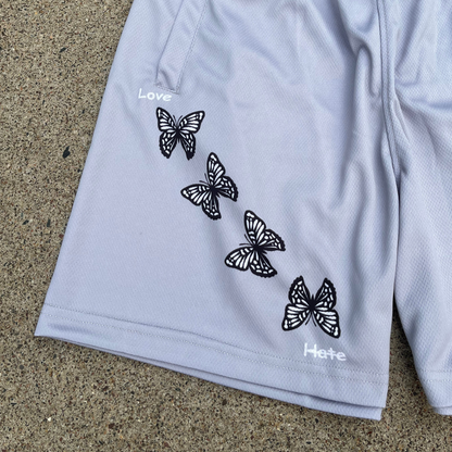 Love Over Hate Shorts [Gray]