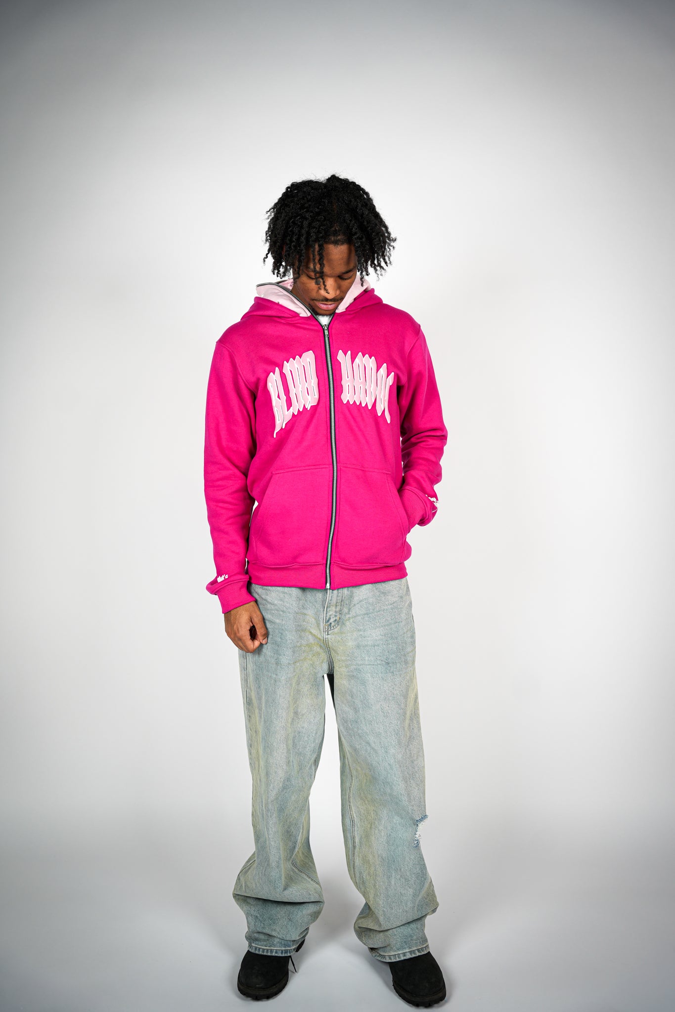 Limited Edition Double Hooded Full Zip [Pink]