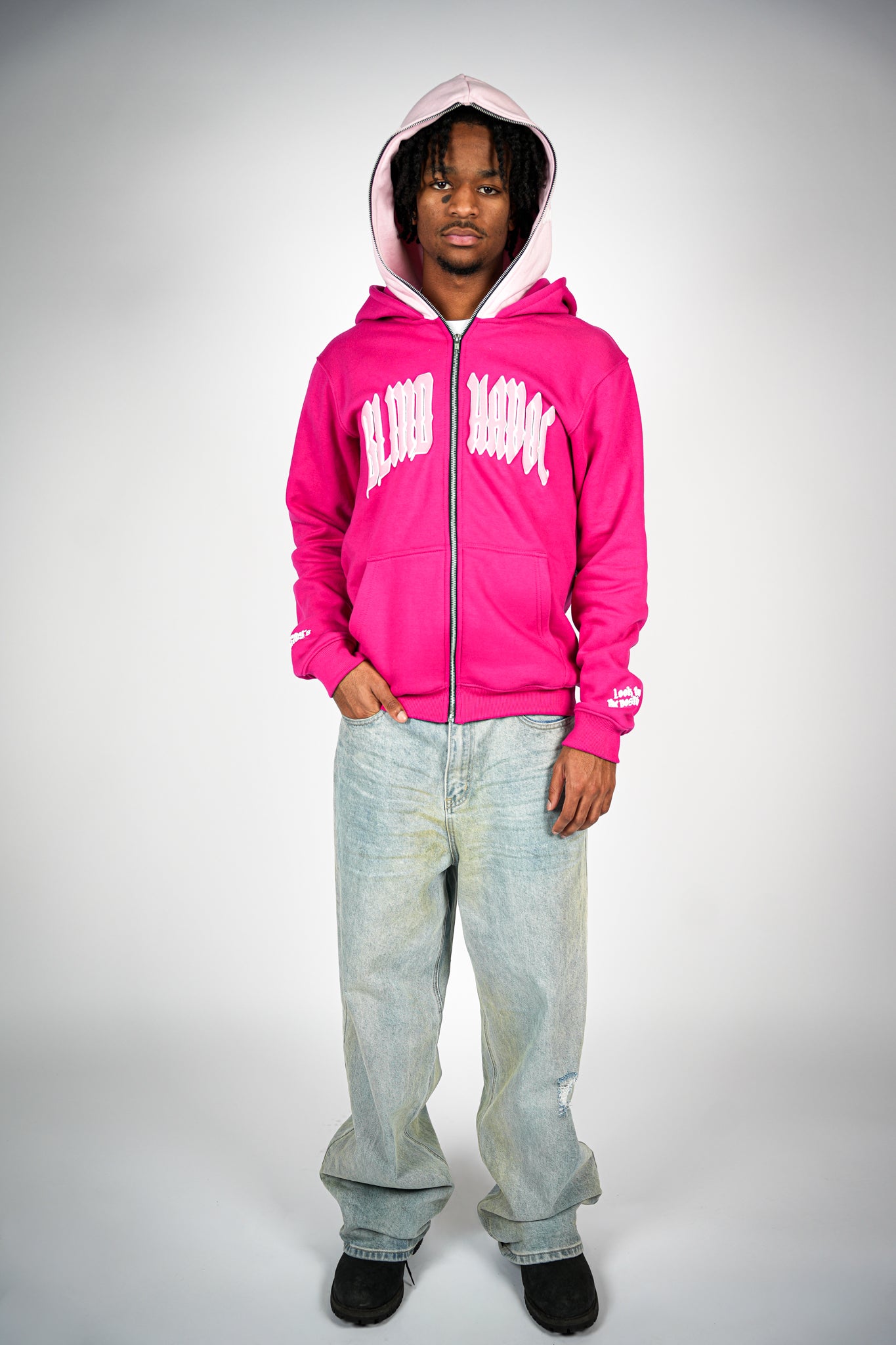 Limited Edition Double Hooded Full Zip [Pink]