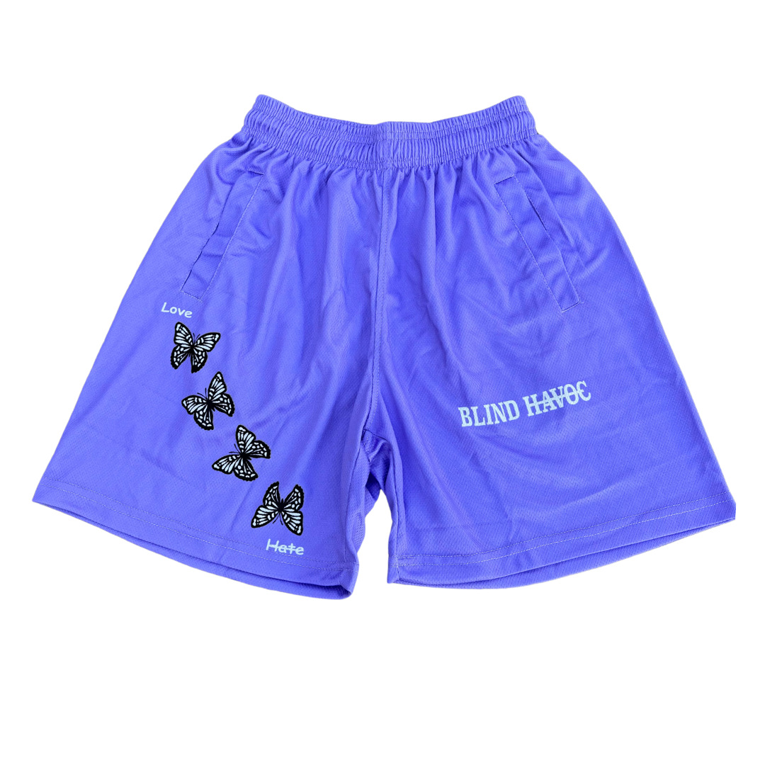 Love Over Hate Shorts [Lavender]