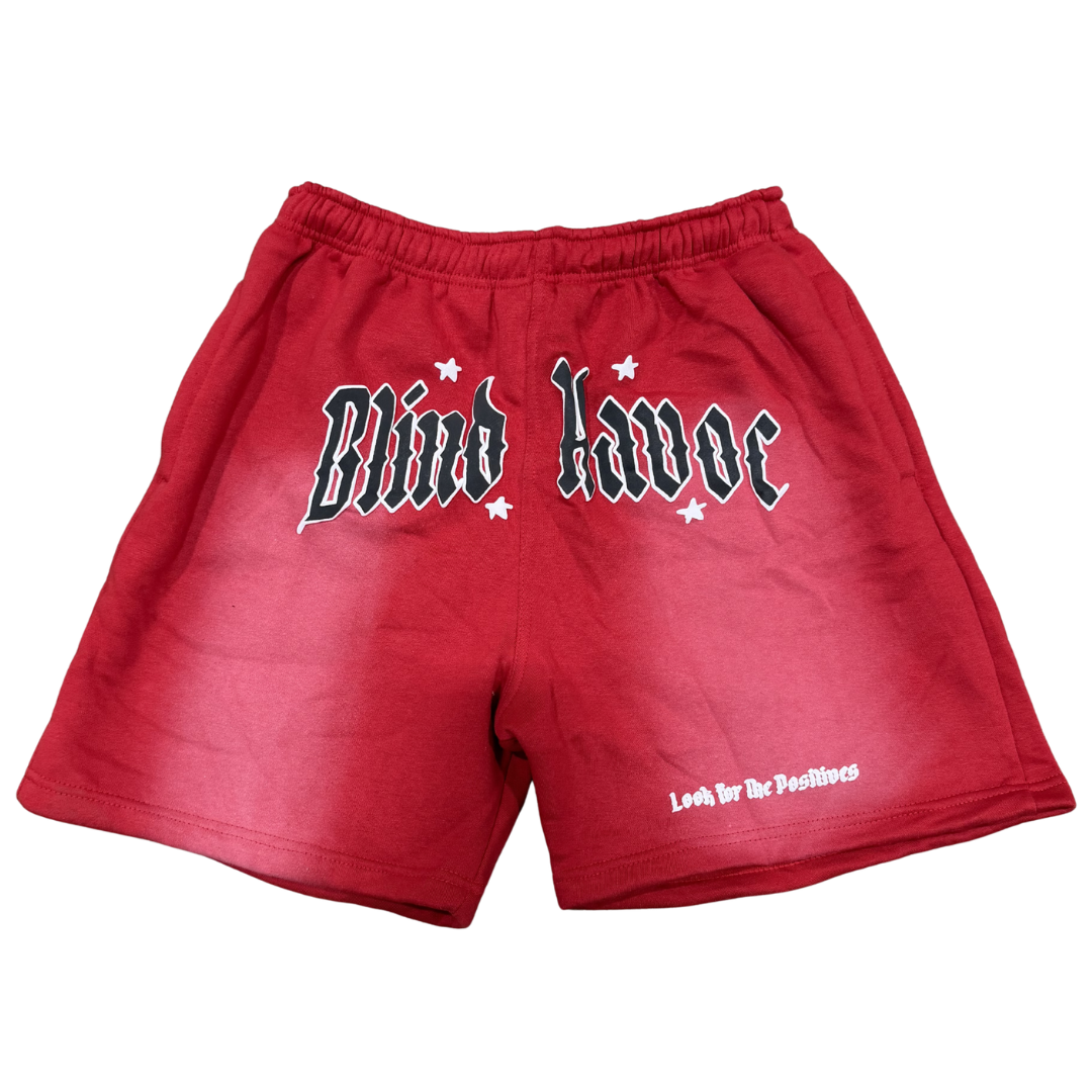 Blind Havoc Cotton Shorts [Red]