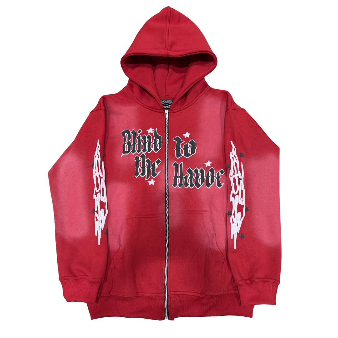 'Blind to the Havoc' Zip [Red]