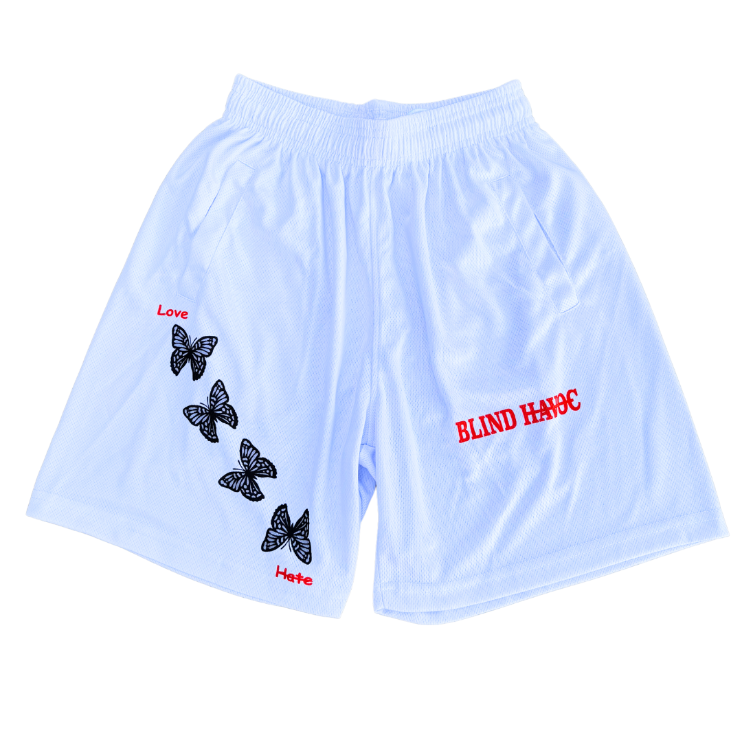 Love Over Hate Shorts [White]