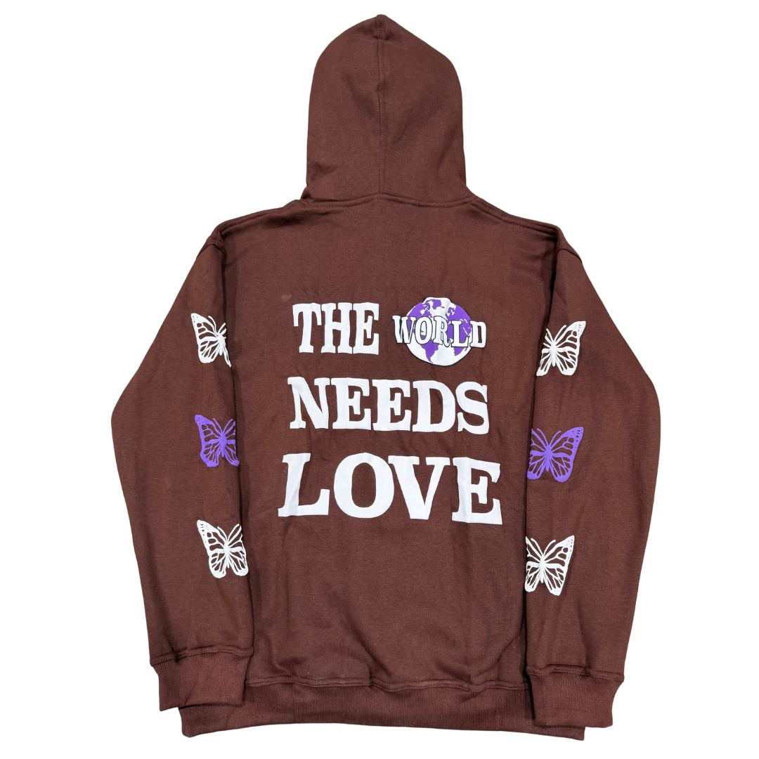 The World Needs Love Hoodie [Brown]