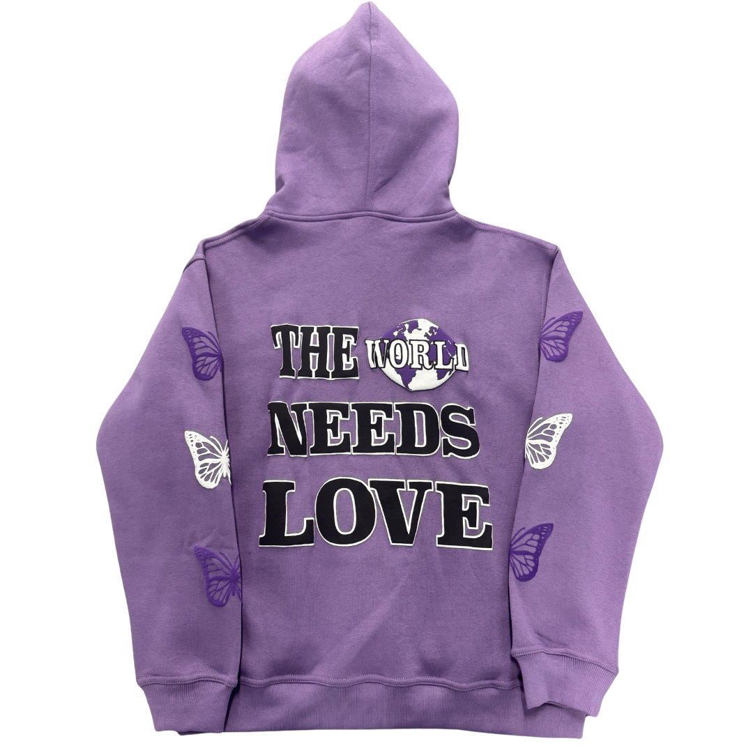 The World Needs Love Zip [Lavender]