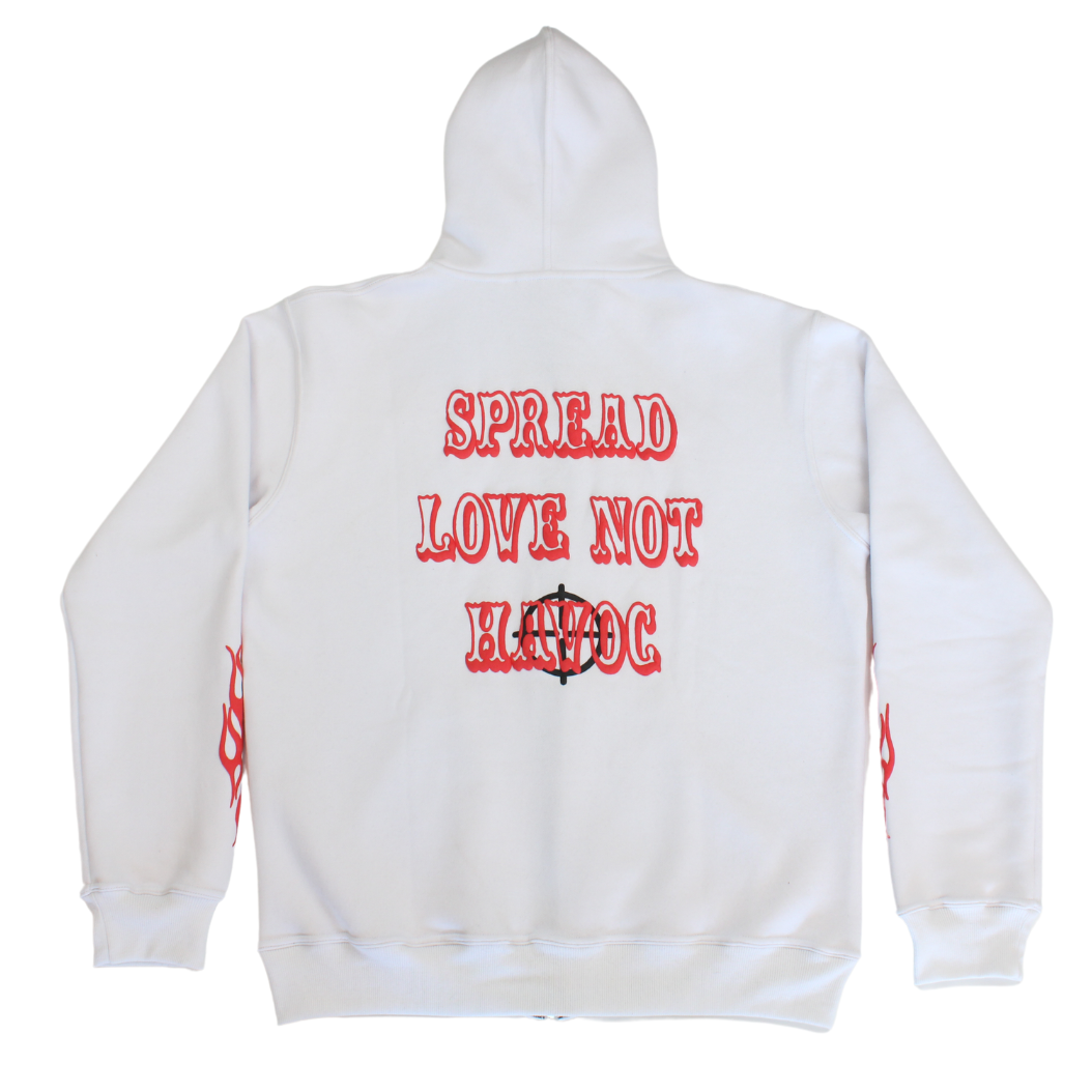 Spread Love Zip-up [White]