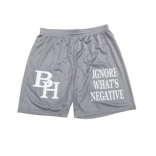 Ignore What's Negative Mesh Shorts [Gray]