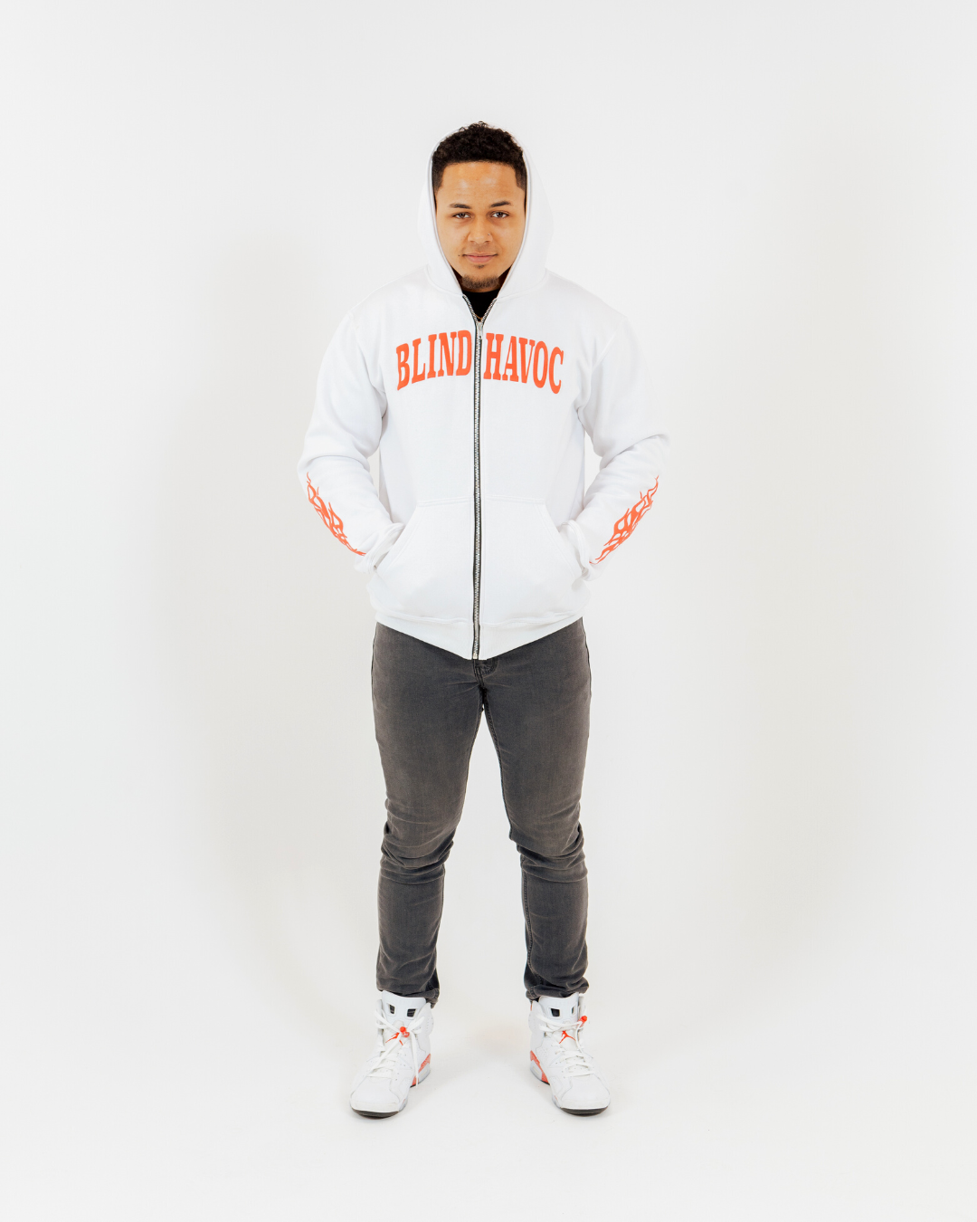 Spread Love Zip-up [White]