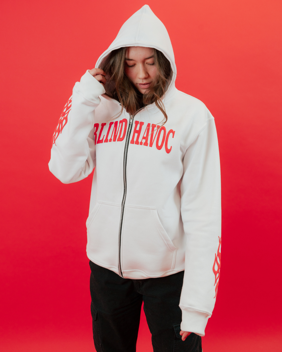 Spread Love Zip-up [White]