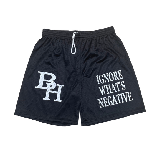 Ignore What's Negative Mesh Shorts [Black]